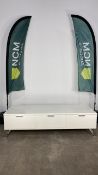 White TV Stand With Chrome Legs