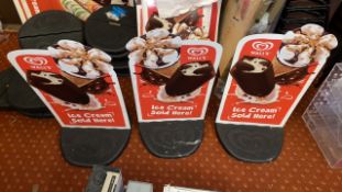 Walls Ice Cream Sign X3