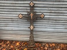 Antique Heavy Ornate Iron Cross