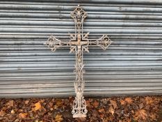 Antique Heavy Ornate Iron Cross