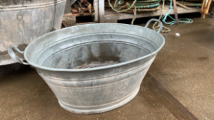 Antique Oval Bathtub Planter