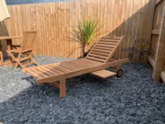 Sun Lounger With Sliding Table