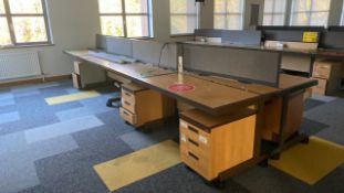 Bank Of 8 Metal Framed Tables