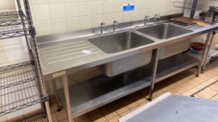 Stainless Steel Double Sink Unit