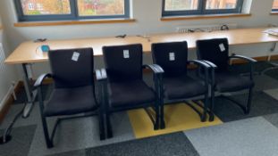 Set Of 4 Black Framed Chairs