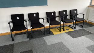 Set Of 5 Black Framed Chairs