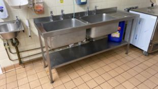Stainless Steel Double Sink Unit