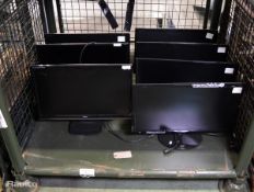 4x Samsung S24D 24 Inch Monitors 100-240V 50/60Hz, Acer S240HL 24 Inch Monitor 100-240V 50/60Hz