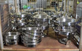 Stainless steel table buffet food warmers - candle heated