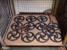 Various Iron rotary handles for valves