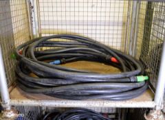 5x Heavy duty extension cable with M/F coupling 600vac 660amp