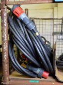 6x Mennekes PowerTOP Xtra 63a 400vac 3 Phase Power Harness 15m