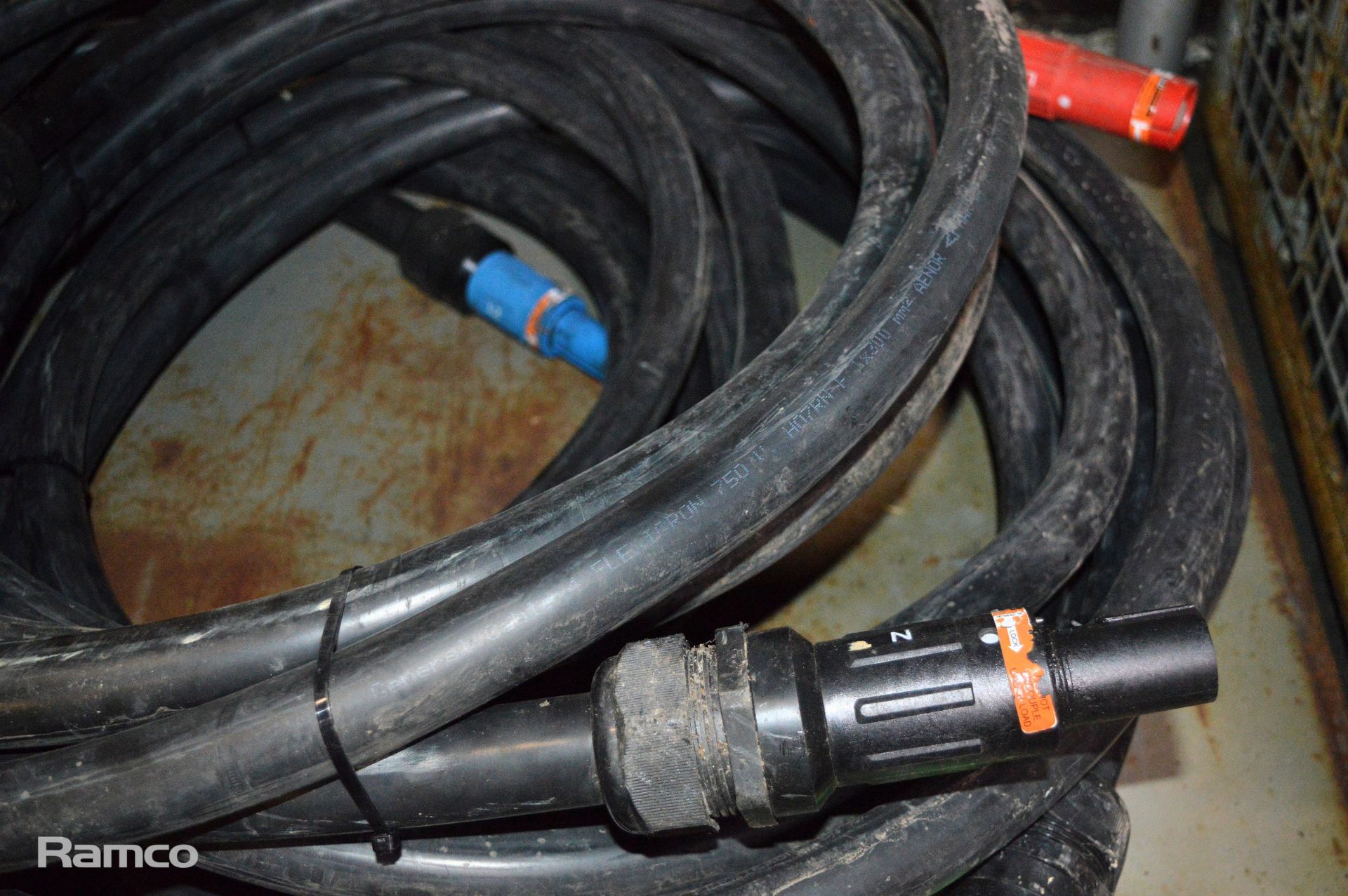 5x Heavy duty extension cable with M/F coupling 600vac 660amp - Image 3 of 3