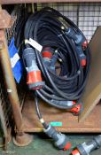 6x Mennekes PowerTOP Xtra 63a 400vac 3 Phase Power Harness 15m