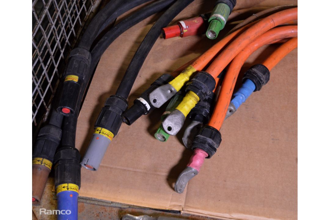 13x Heavy duty extension cables 600vac 660 amp 30mm diameter - Image 2 of 3
