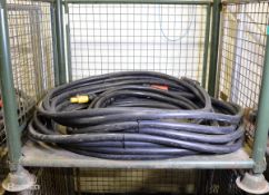 5x Heavy duty extension cable with M/F coupling 600vac 660amp
