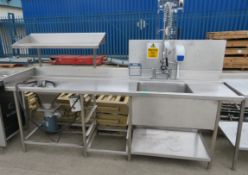 Stainless steel Countersunk Basin & IMC Waste Disposal Unit, Pre wash tap