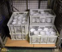 Small ceramic bowls - 12cm diameter - approx 50 per tray - 5 trays