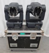 2 x Martin MAC250 Wash beam with flight case