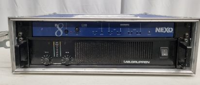 Nexo PS8 Controller and Lab Gruppen 500 amp in flight case