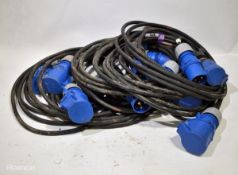 6 x 16a 5m extension cables