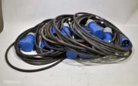 6 x 16a 5m extension cables