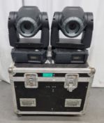 2 x Martin MAC250 Wash beam with flight case