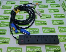 2 x Powercon NAC3FCA to NAC3FCB 1m, 1 x Powercon NAC3FCA to NAC3FCB 2m, 1 x Powercon NAC3FCB