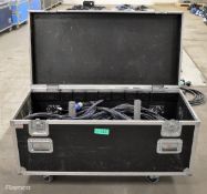 1 x 50m FOH Loom cable, 1 x 20m FOH Loom cable in wheeled flight case