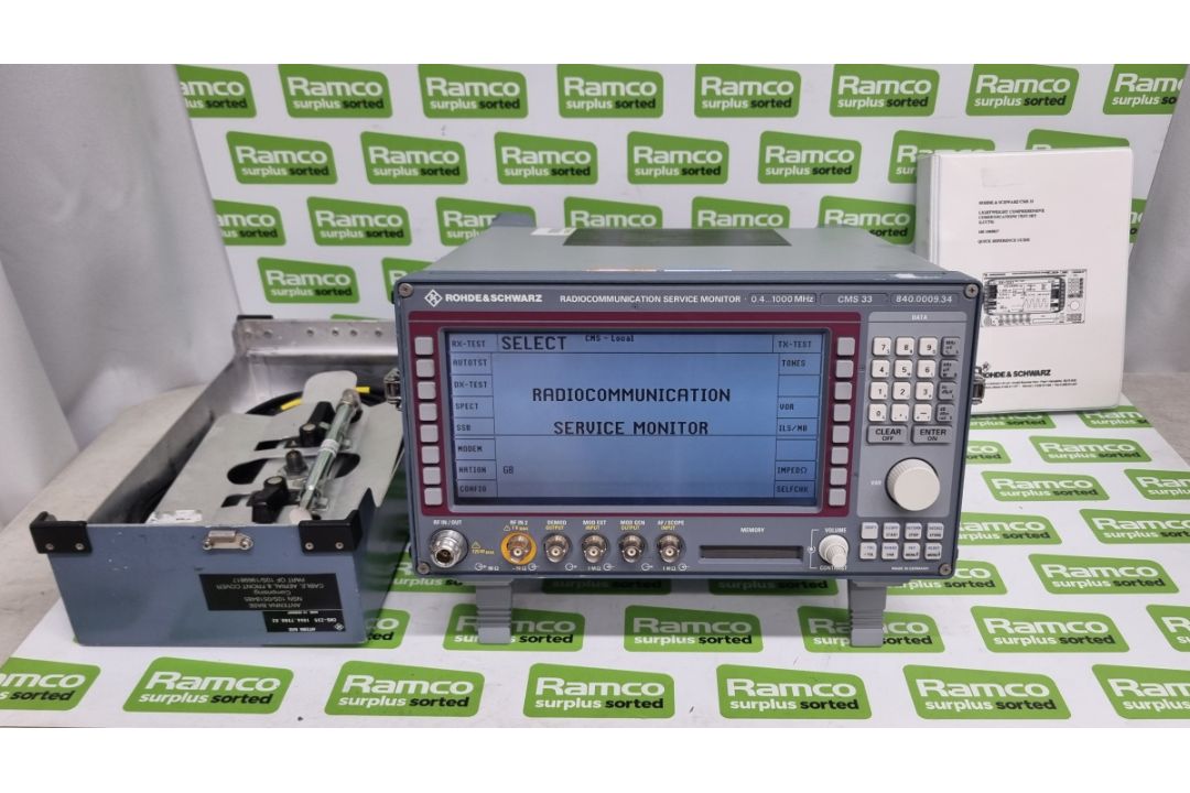 Rohde & Schwarz CMS33 Radiocommunication Service Monitor 0.4 - 1000mhz - 840.0009.34 with carry case - Image 1 of 7