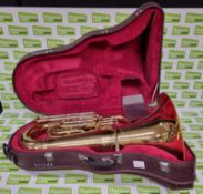 Besson Sovereign BE982 tuba in case (broken wheel on case) - serial number: 866326