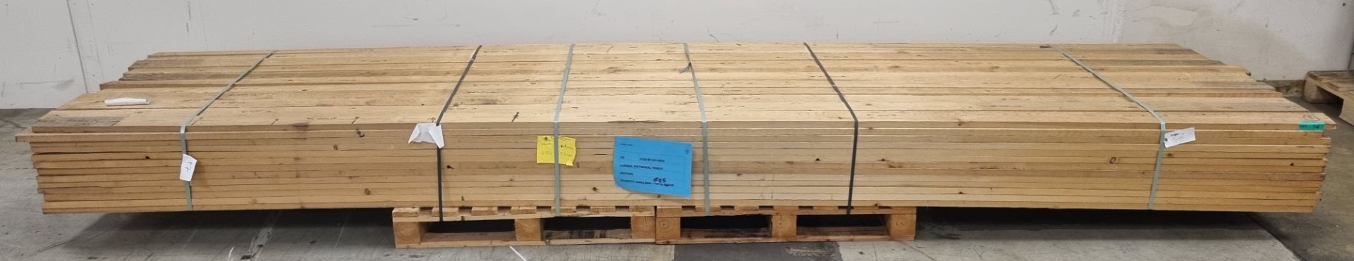 Pallet of 4"x1" (10x2.5cm) softwood, heat treated and debarked (GBFC-0452 DBHT) - L480cm - 143 pcs