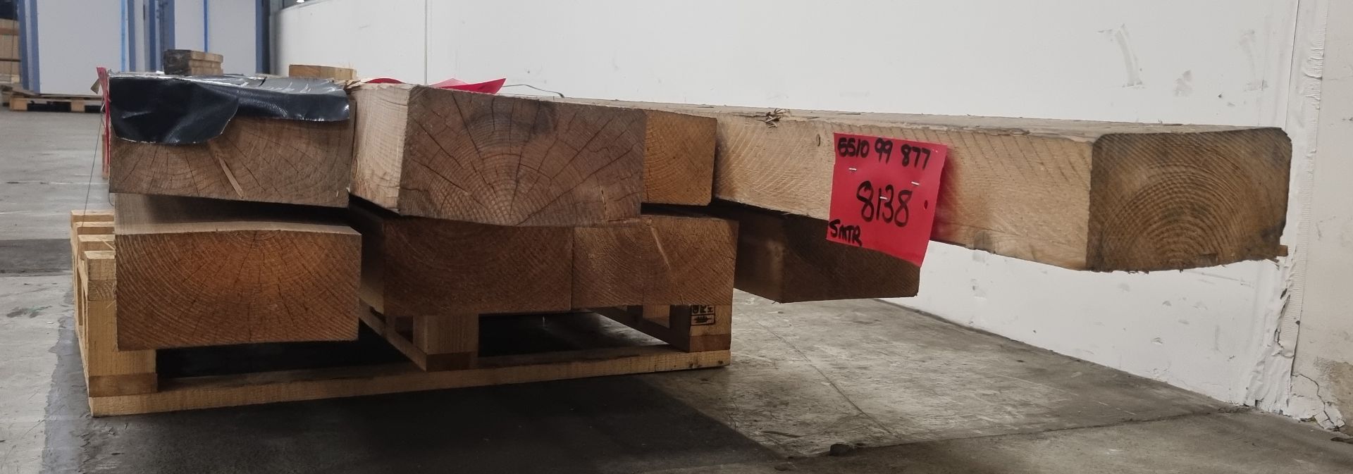 Pallet of 8"x4" (20x10cm) softwood, L480cm x 6, L540 x1, L600 x 1 - 8 pcs total - Image 5 of 6