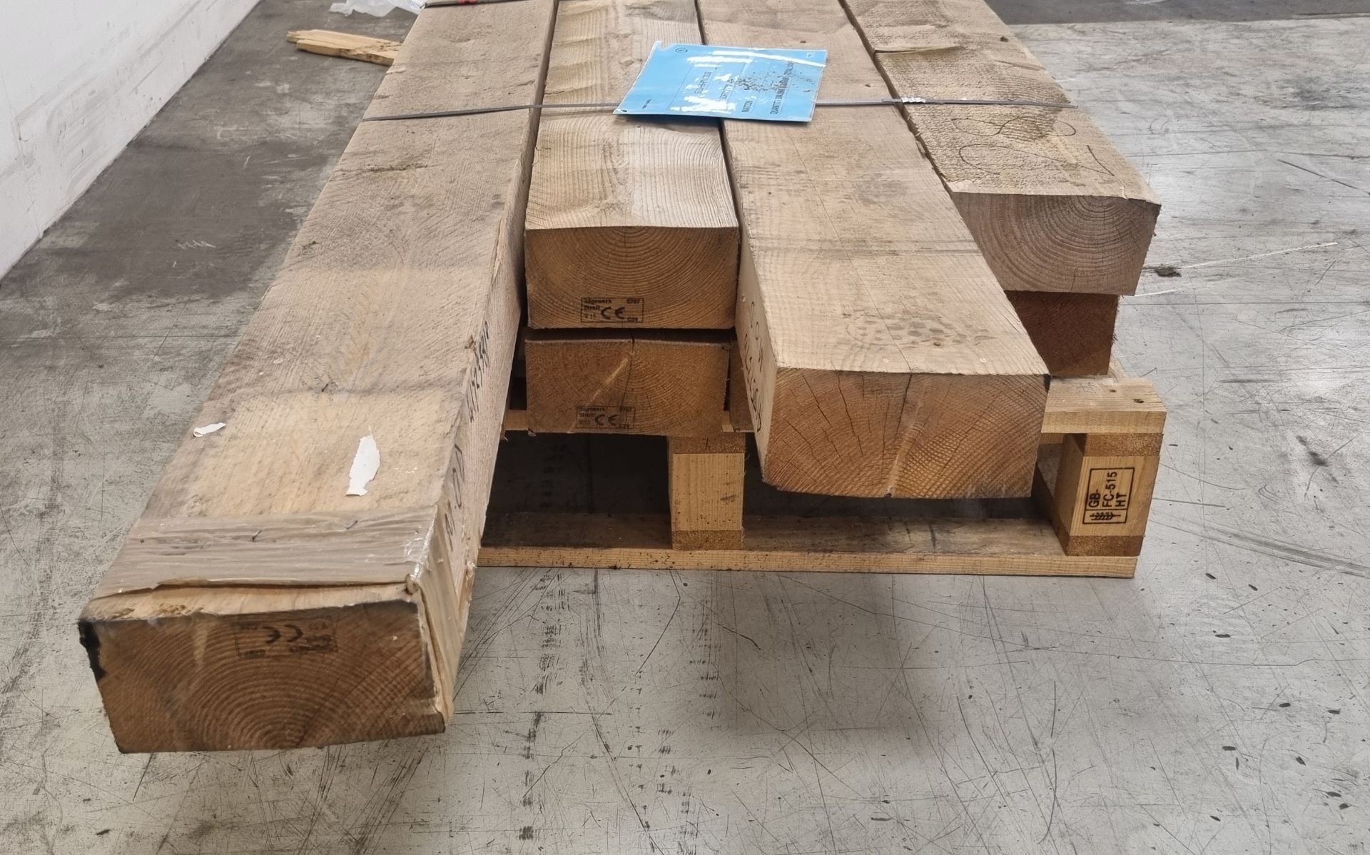 Pallet of 8"x4" (20x10cm) softwood, L480cm x 6, L540 x1, L600 x 1 - 8 pcs total - Image 3 of 6