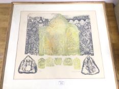 Bridget Tempest, Celtic and Norman Friezes, engraving 10/30, signed (55cm x 63cm)