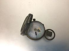 An Army brass compass, with inset glass top and mother of pearl dial, by Short ...., London (a/f) (