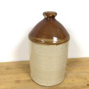 An early 20thc stoneware glazed jug (chips to rim) (31cm)