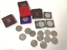 A collection of commemorative coins including Festival of Britain and Sir Winston Churchill (a lot)