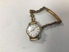 A lady's Omega wristwatch, clasp stamped 375 (5cm)