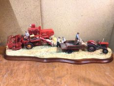 A Border Fine Arts sculpture, Bringing in the Harvest (17cm x 64cm x 25cm)