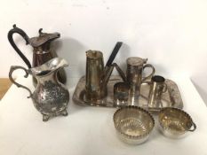 Assorted Epns including a lidded jug (20cm), a coffee service with coffee pot, additional pot,