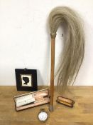 A mixed lot including a Parker 61 pen, a cigarette holder in original box, a reproduction
