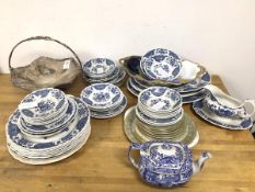 A mixed lot of china including a quantity of Ridgeway Windsor pattern plates, including dinner and