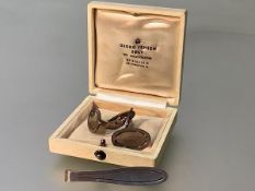 Georg Jensen, a pair of silver cufflinks designed by Poul Hansen, with stamped Danish sterling