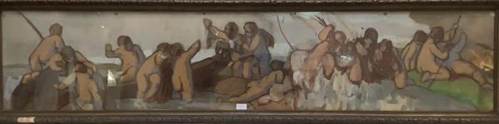 Bertalan Szekely (Hungarian, 1835-1910), Design for a Frieze, c. 1880/90, tempera on paper,