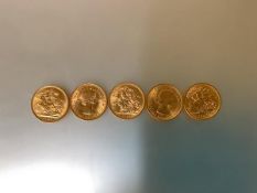 Five 1967 full sovereigns - fine condition. (5)