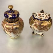 A Royal Crown Derby baluster jar and cover, in the Imari palette, pattern no. 2553, the domed