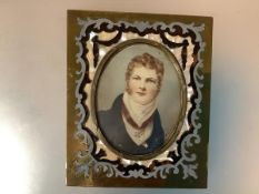 English School, 19th century, a portrait miniature of a gentleman in Regency dress, an Order on a