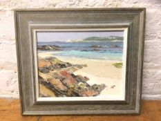 S M Robertson, Caolas Tiree, oil, signed bottom left, measures 19cm x 24cm