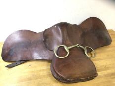 A vintage leather saddle